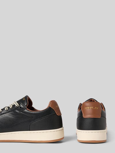 Replay Ledersneaker mit Label-Details Modell 'SMASH CHOICE' Black 2