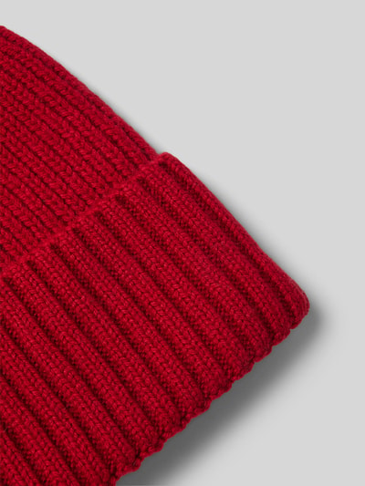 MCNEAL 'Beanie met labelbadge Donkerrood - 2