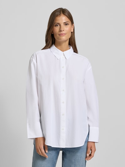Tom Tailor Regular Fit Hemdbluse aus Lyocell-Baumwoll-Mix Weiss 4