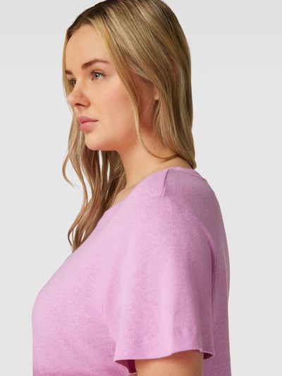 Esprit Curvy PLUS SIZE T-shirt met ronde hals Lila - 3