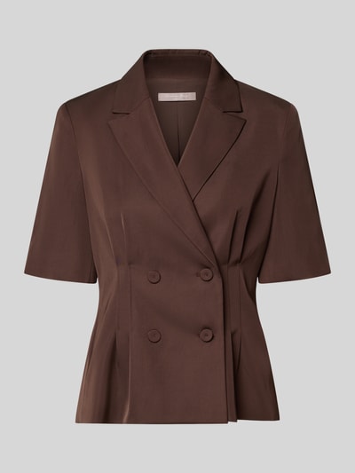 Christian Berg Cocktail Blazer in tailliertem Schnitt mit 1/2-Arm Dunkelbraun 1