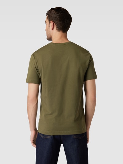 Gant T-shirt met labelstitching Olijfgroen - 5