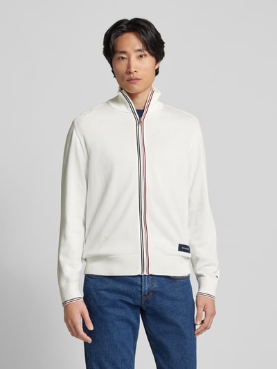 Tommy Hilfiger Strickjacke mit Label-Detail Offwhite 4