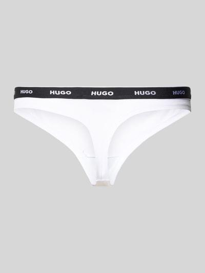 HUGO String van katoenmix in een set van 3 stuks, model 'THONG' Rood - 3