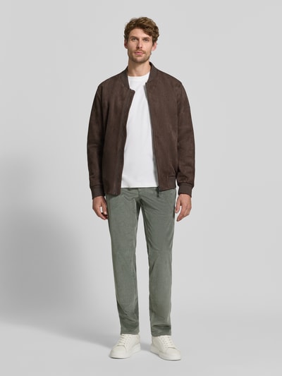 Brax Modern Fit Cordhose aus Baumwoll-Mix Modell 'Fabio' Oliv 1