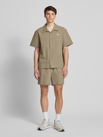 PUMA PERFORMANCE Shorts mit Label-Stitching Khaki 1