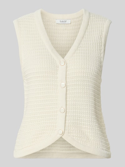 b.young Strickweste mit V-Ausschnitt Modell 'MIKALA' Beige 2