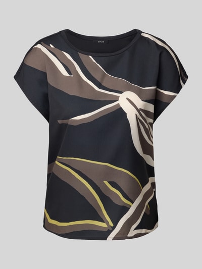 OPUS T-shirt z okrągłym dekoltem model ‘Sopika’ Ciemnoniebieski 2