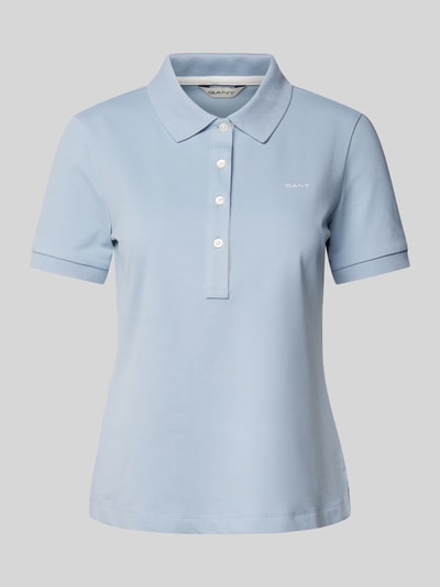 Gant Regular fit poloshirt in effen design Lichtblauw - 2