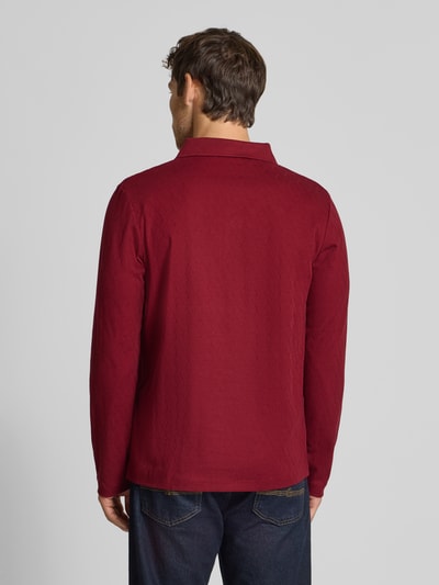JOOP! Collection Gebreide pullover met kentkraag, model 'Bryson' Rood - 5