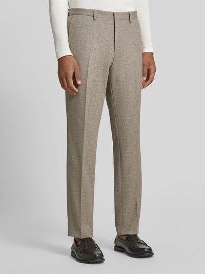 HUGO Super Slim Fit Anzughose mit Viskose-Anteil Modell 'Hesten263X-H' Beige 4