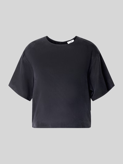 Produktfoto, Relaxed Fit Blusenshirt aus Lyocell van Marc O'Polo Denim in effen kleuren, piqué materiaal, ronde hals, korte mouw, labelpatch