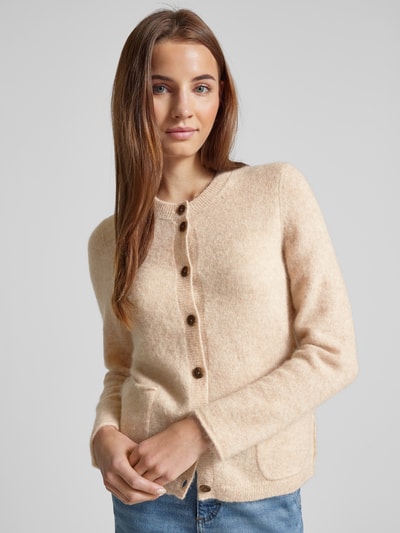 MAERZ Muenchen Strickcardigan mit Eingrifftaschen Beige Melange 3