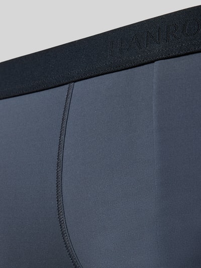 Hanro Boxershort met elastische band met logo Marineblauw - 2