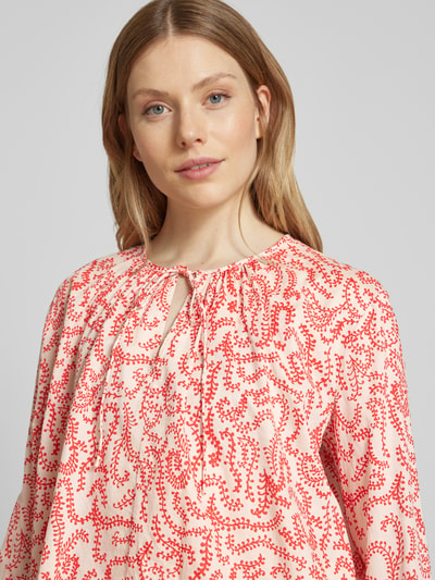 OPUS Relaxed Fit Bluse mit Schlüsselloch-Ausschnitt Modell 'Fisanna' Rot 3