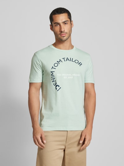 Tom Tailor Denim T-shirt met ronde hals Mintgroen - 4