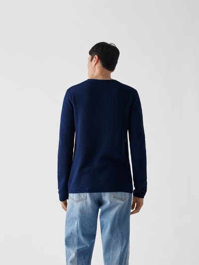 Roberto Collina Pullover mit Ziernaht Dunkelblau 5