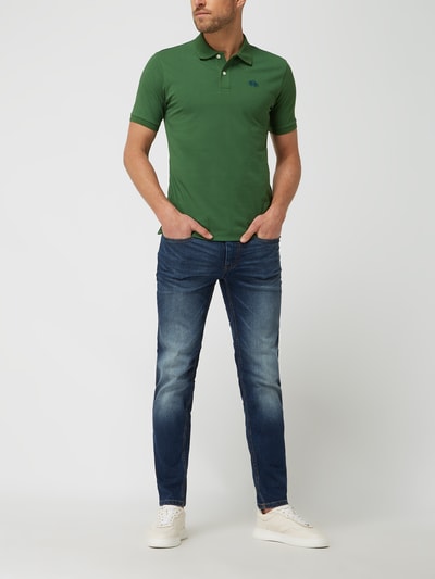 La Martina Slim fit poloshirt van piqué Grasgroen - 1