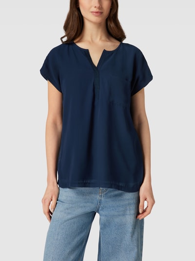 Fransa Blouseshirt met V-hals, model 'ZAWOV' Donkerblauw - 4