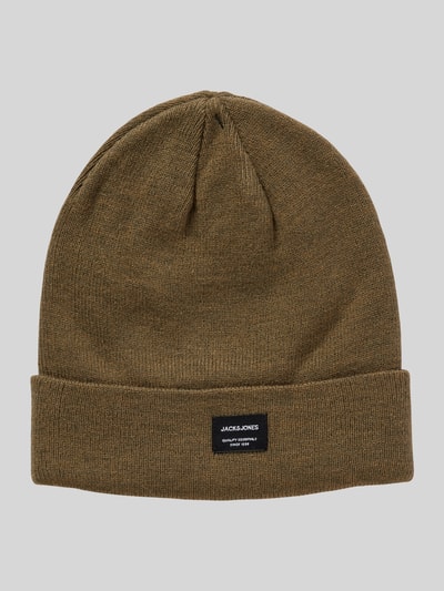 Jack & Jones Beanie mit Label-Patch Modell 'DNA' Khaki 1