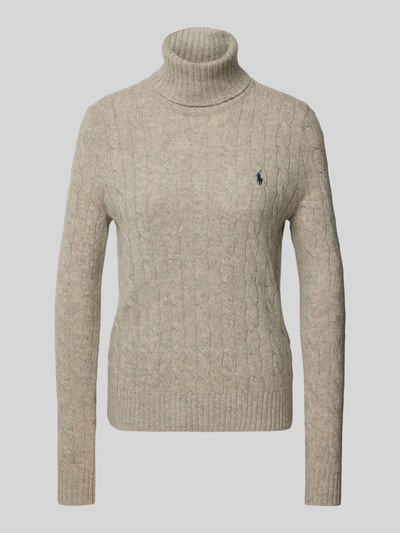 Polo Ralph Lauren Strickpullover mit Label-Stitching Beige Melange 1