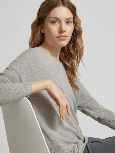 Soyaconcept Gebreide pullover met extra brede schouders, model 'Biara' Middengrijs gemêleerd - 3