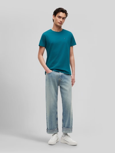 Tommy Jeans regular fit T-shirt van puur katoen Petrol - 1