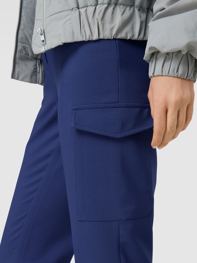 More & More Stoffen broek met persplooien Marineblauw - 3