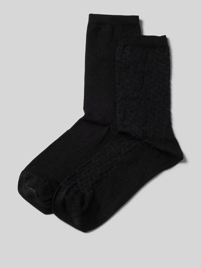 BOSS Socken mit Label-Stitching Modell 'Monogram' im 2er-Pack Black 1