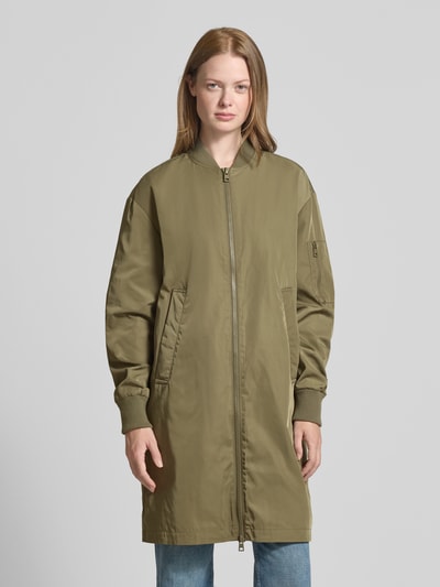 Jake*s Casual Mantel mit elastischen Ärmelabschlüssen Khaki 4