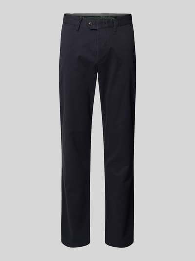 Produktfoto, Chino mit französischen Eingrifftaschen von Christian Berg Men aus Baumwoll-Elasthan-Mix, unifarbenes Design, gerade Passform