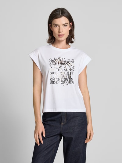 s.Oliver RED LABEL Regular fit T-shirt van puur katoen Wit - 4