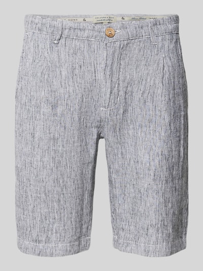 Colours & Sons Regular Fit Leinenshorts mit Gesäßtaschen Dunkelgrau 2