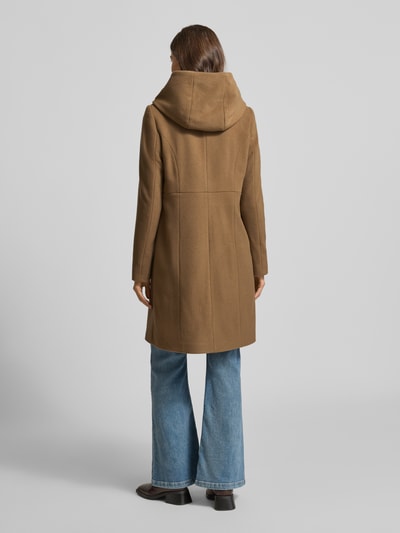 Milo Coats Lange wollen jas met kasjmier, model 'BELLA' Taupe - 5