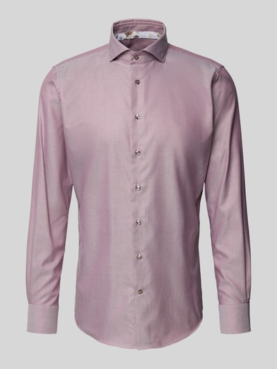 Profuomo Slim fit zakelijk overhemd met haaikraag Rood - 2