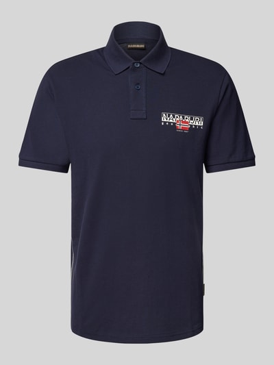 Napapijri Slim Fit Poloshirt mit Label-Print Modell 'AYLMER' Marine 2