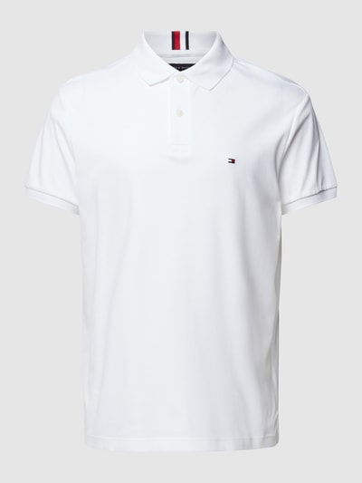 Tommy Hilfiger Regular Fit Poloshirt mit Label-Stitching Weiss 2