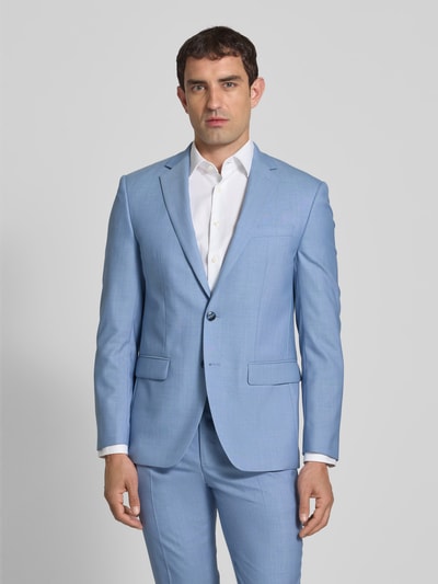 HECHTER PARIS Slim fit pak van scheerwolmix met reverskraag Lichtblauw - 4