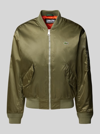 Lacoste Blouson mit Label-Badge Oliv 1