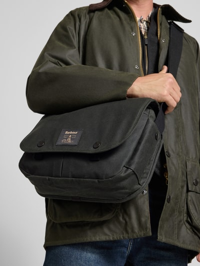 Barbour Schoudertas van puur gewaxt katoen  Donkergroen - 1