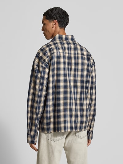 Pegador Oversized vrijetijdsoverhemd met borstzak Marineblauw - 5