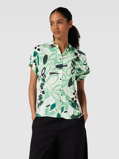 JAKE*S STUDIO WOMAN Overhemdblouse van viscose met all-over motief Lichtgroen - 4