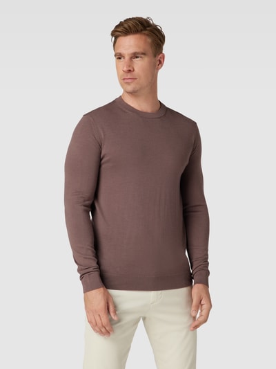 SELECTED HOMME Gebreide pullover met ronde hals Lichtbruin - 4