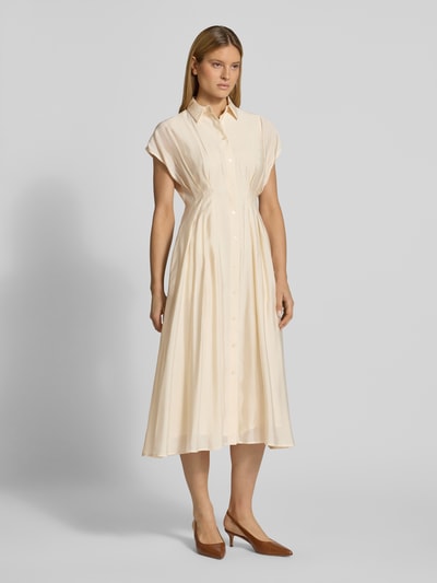 Jake*s Collection overhemdjurk met Knoopsluiting Beige - 1