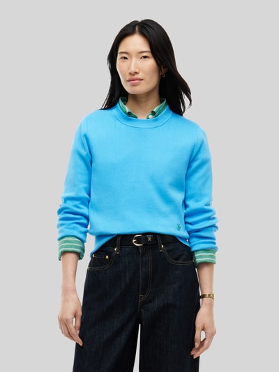 Tommy Hilfiger sweter z czystej bawełny w kroju regular fit Lodowy błękitny 4