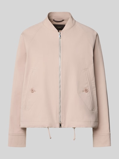 Produktfoto, Regular Fit Jacke aus Baumwoll-Mix mit Stehkragen von windsor, beige, glatte Oberfläche, Reißverschluss, Eingrifftaschen, Tunnelzug-Bund.