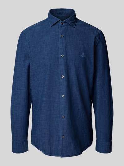 Marc O'Polo Shaped Fit Freizeithemd aus reiner Baumwolle Jeansblau 2