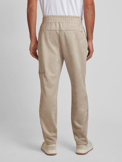 Guess Activewear Straight leg sweatpants met elastische band, model 'DARIL' Beige - 5