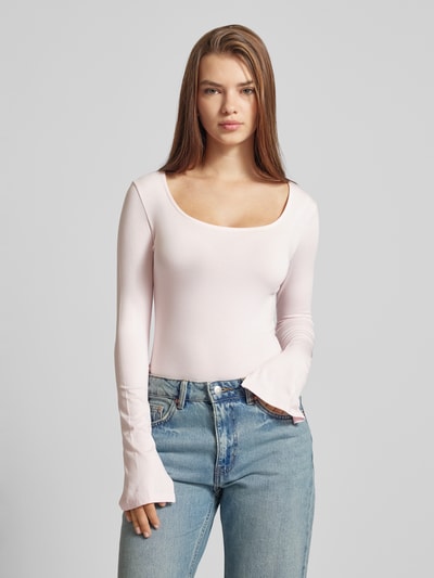 Gina Tricot Longsleeve mit U-Boot-Ausschnitt Rosa 4