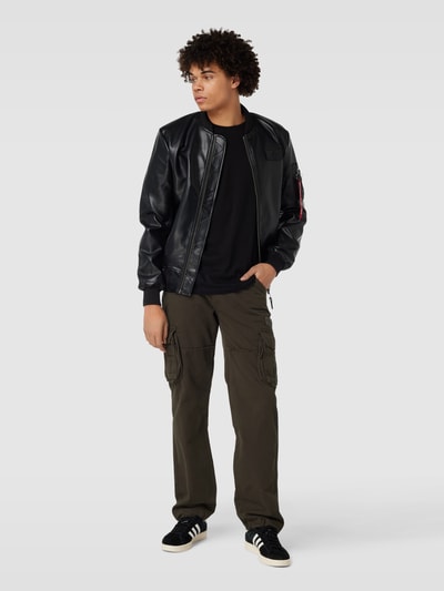 Alpha Industries Flared cut cargobroek met labelpatch, model 'JET' Antraciet - 1